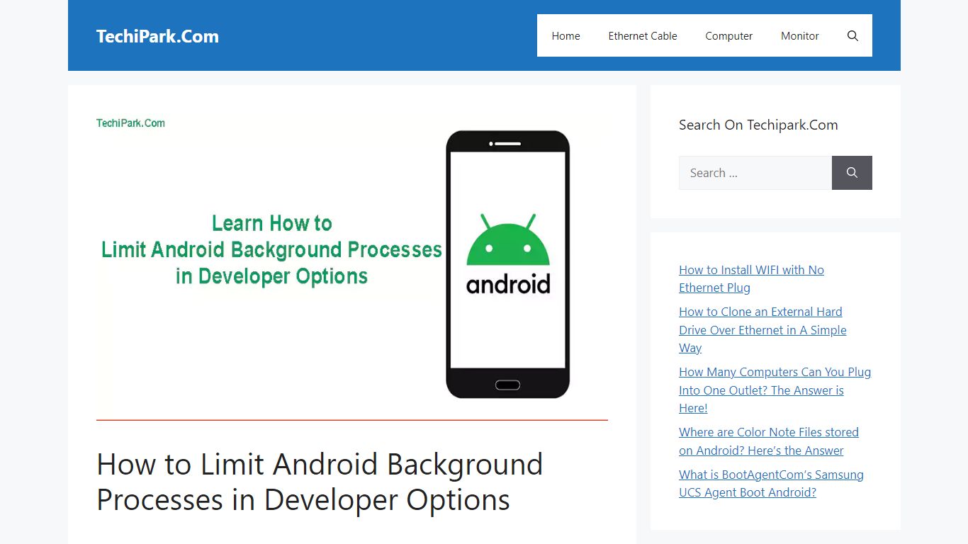 How to Limit Android Background Processes in Developer Options
